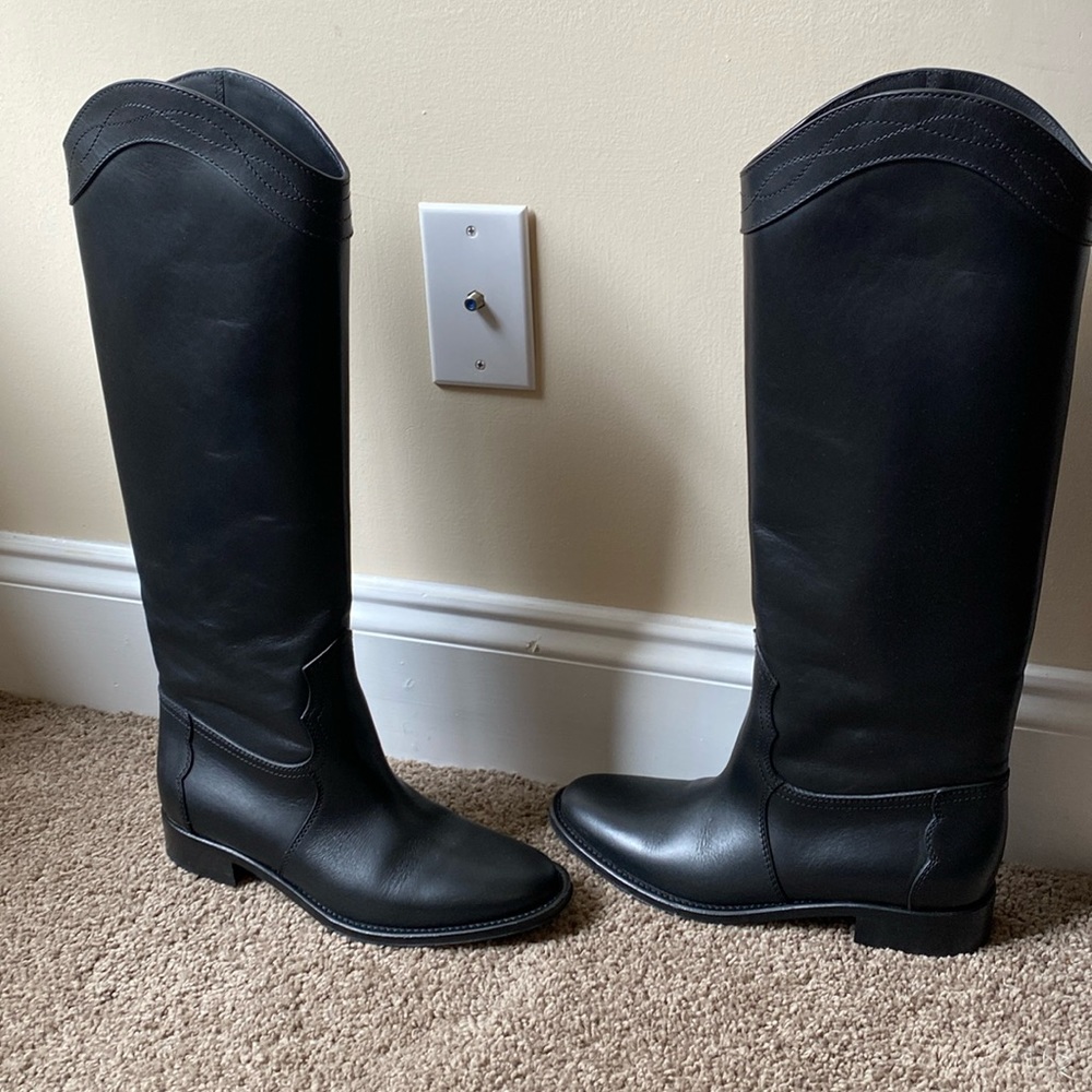 YSL 30MM KATE CHATEAU GODIVA RIDING BOOTS NERO